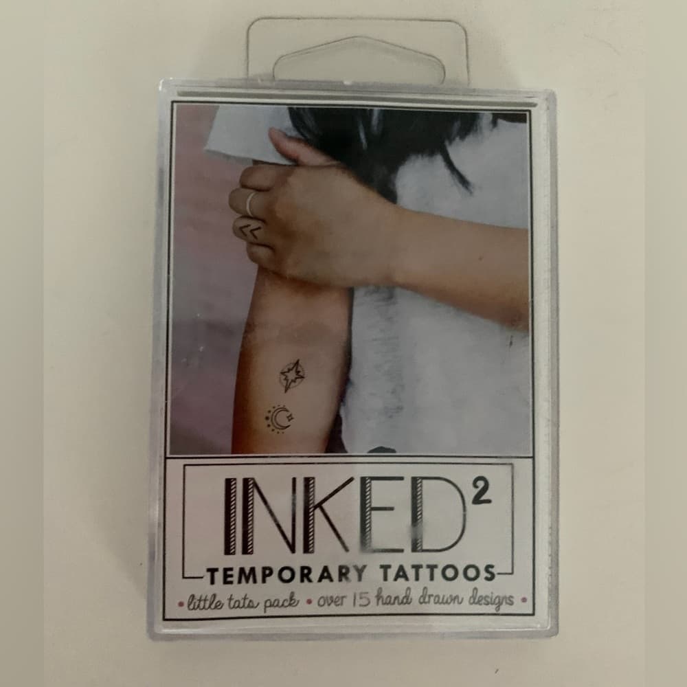INKED by Dani Temporary Tattoos - Little Tats Pack - NIB Size Range 1 - 2.5 in - Thumbnail 3