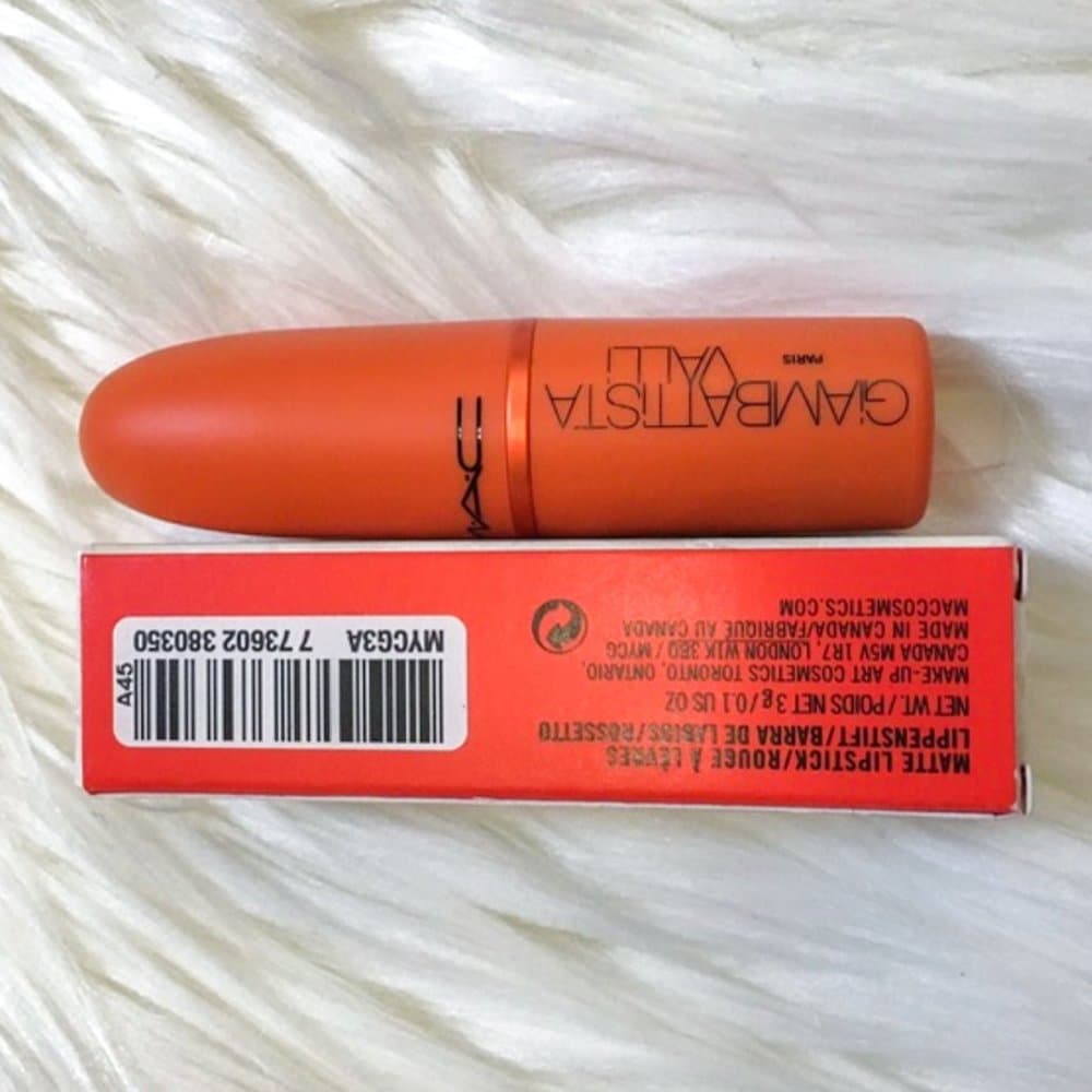 NIB MAC Giambattista Valli Matte Lipstick Margarita Orange Limited Edition Luxe - Thumbnail 3