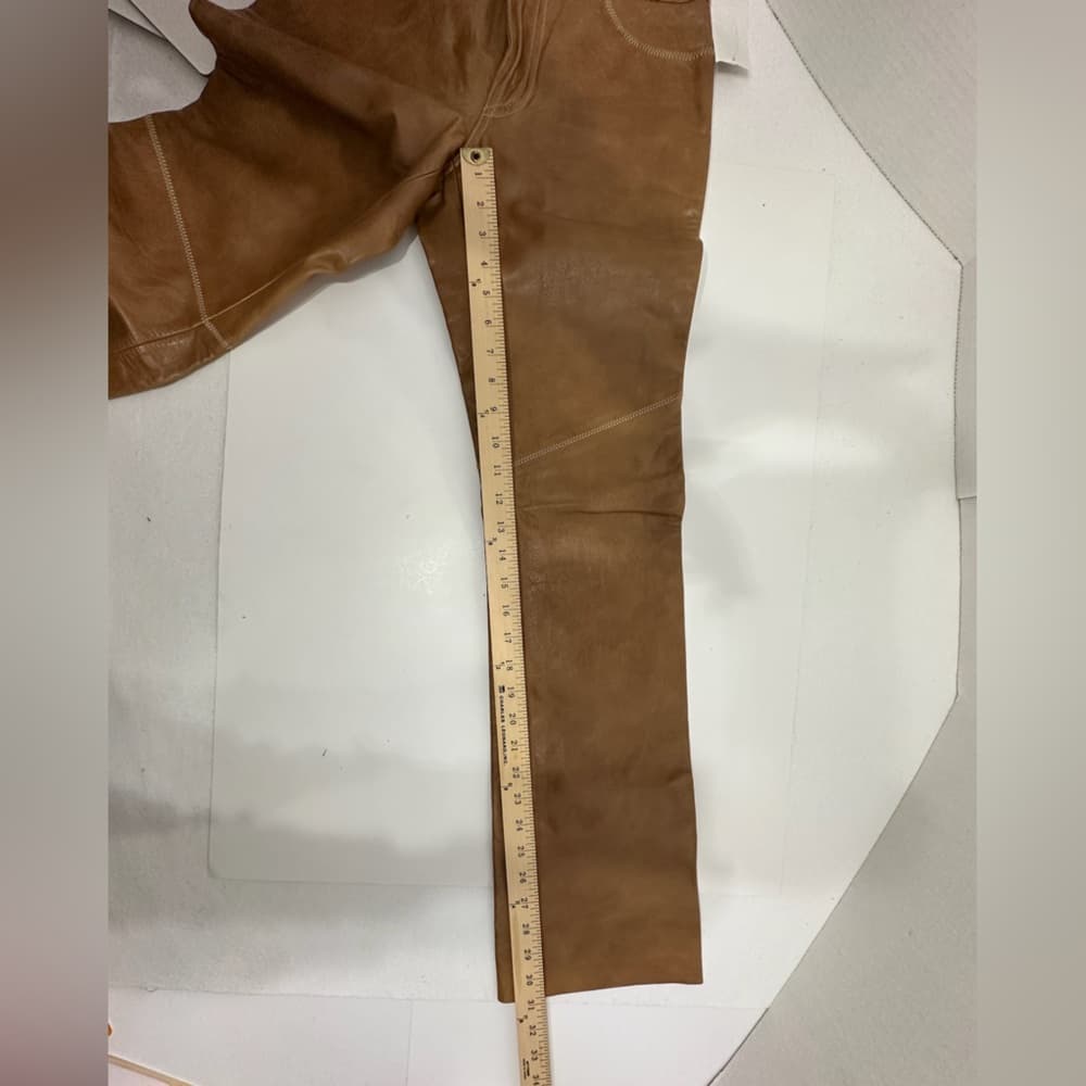 GAP Vintage Boot Cut Leather Pants 90s Real Leather Womens Size 4 Western - Thumbnail 4