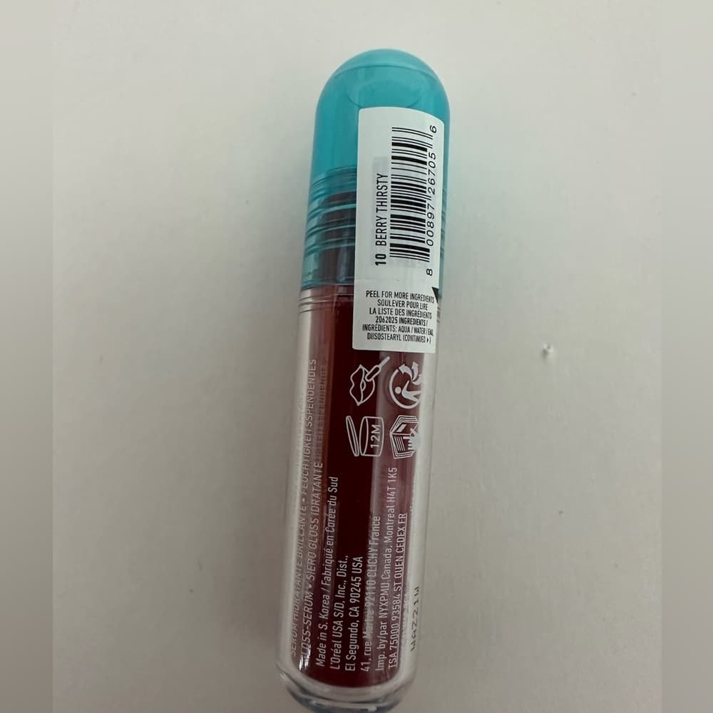 NEW NYX Professional Makeup Lip I.V. Hydrating Gloss Serum in Berry Thirsty - Thumbnail 2
