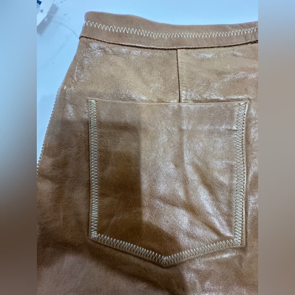 GAP Vintage Boot Cut Leather Pants 90s Real Leather Womens Size 4 Western - Thumbnail 8