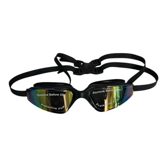 NEW Swim Goggles Rainbow Mirrored Anti-Fog Protective Adult Adjustable One Size - Thumbnail 11