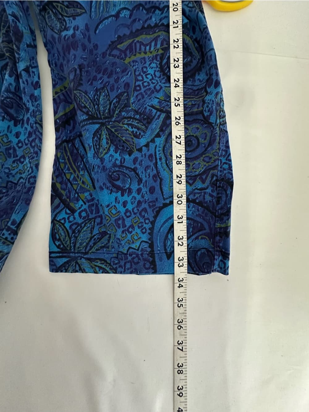 Chico’s Blue Paisley Crop Pants Size 2 (Large) Capri Boho Pants Resortwear - Thumbnail 13