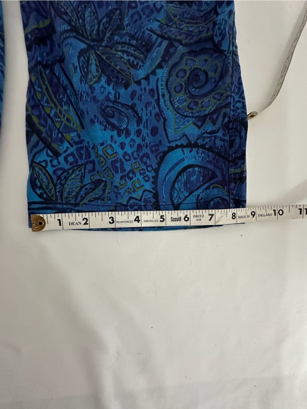 Chico’s Blue Paisley Crop Pants Size 2 (Large) Capri Boho Pants Resortwear - Thumbnail 12