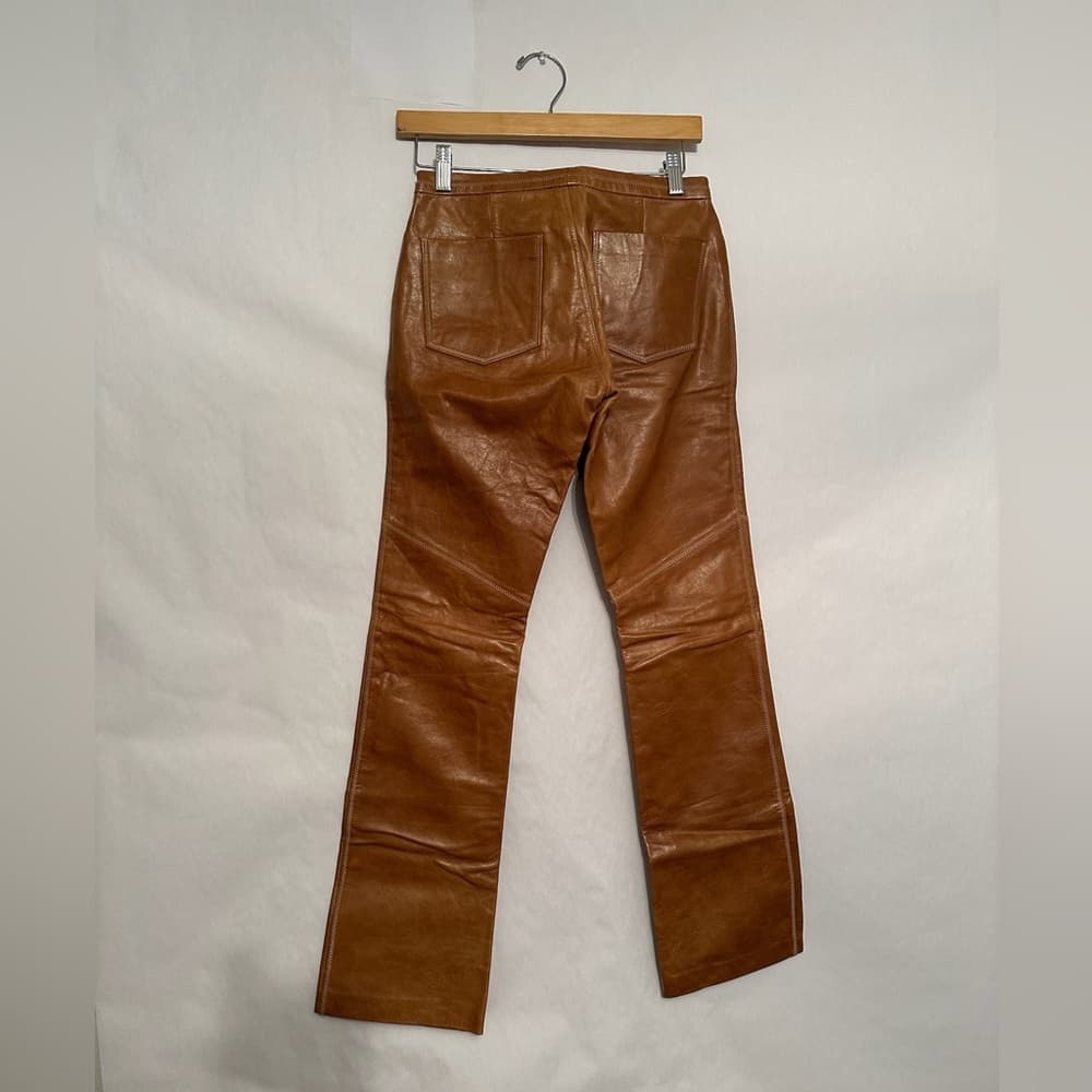 GAP Vintage Boot Cut Leather Pants 90s Real Leather Womens Size 4 Western