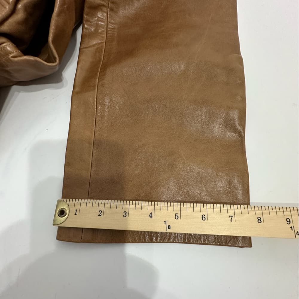GAP Vintage Boot Cut Leather Pants 90s Real Leather Womens Size 4 Western - Thumbnail 5