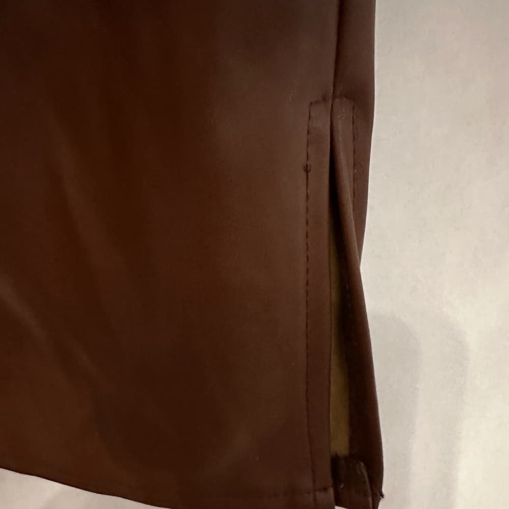 Missguided Faux Leather Pants Side Split Ankle in “Brown” Size 8 - Thumbnail 3