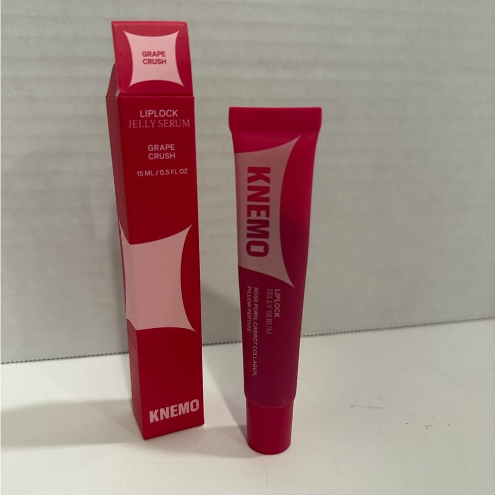 NIB Knemo LipLock Jelly Serum Grape Crush Glossy Lip Treatment - Thumbnail 7