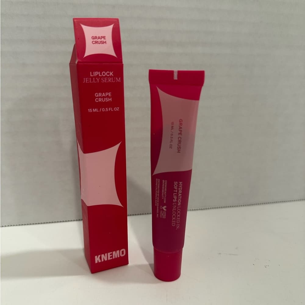 NIB Knemo LipLock Jelly Serum Grape Crush Glossy Lip Treatment - Thumbnail 3