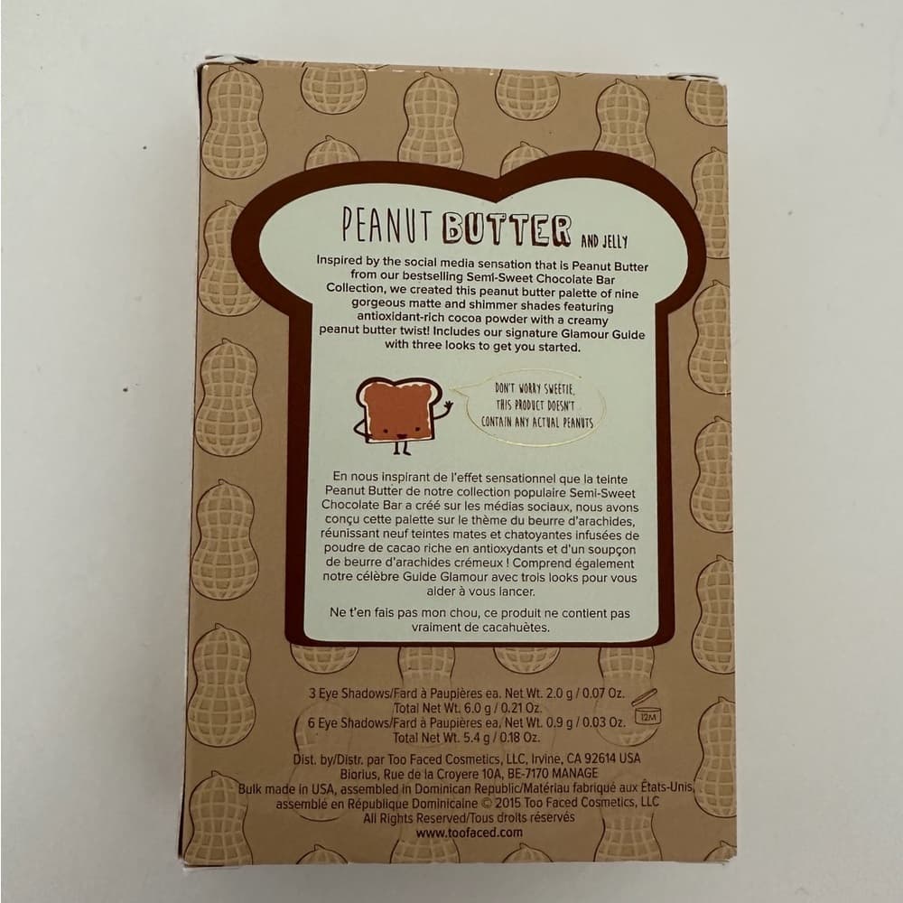 NIB Too Faced Peanut Butter and Jelly Eyeshadow Palette - Thumbnail 2