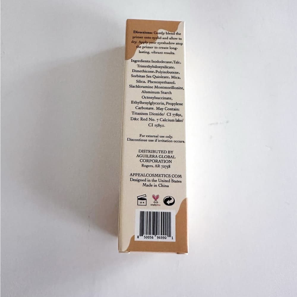 Appeal Cosmetics Hydrating Eyeshadow Primer 15 ml / 0.5 Oz NEW in Box Fullsize - Thumbnail 3