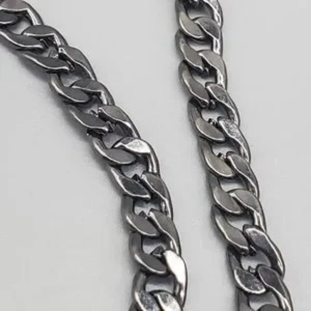 New York & Co Trendy Gunmetal Silver Tone Fringe Bib Statement Necklace Preowned - Thumbnail 10