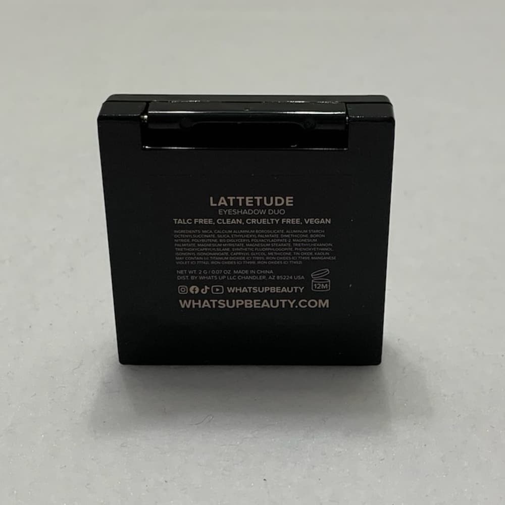 NEW Whats Up Beauty Lattetude Eyeshadow Duo Shimmer Matte Brown Gold - Thumbnail 4