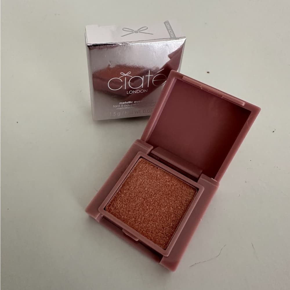 NIB Ciaté London Metallic Eyeshadow in Peach Party Quiet Luxury Minimalist - Thumbnail 3