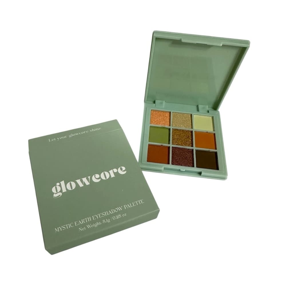 NIB Glowcore Mystic Earth Eyeshadow Palette 9 Pan Matte Shimmer Great Gift idea - Thumbnail 6