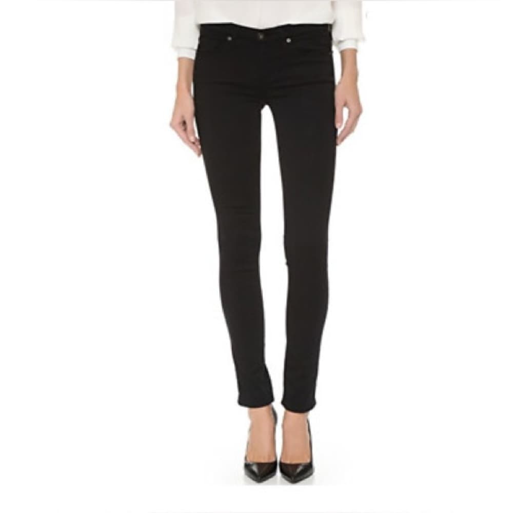 AG Adriano Goldschmied The Stilt Skinny Jeans Black Fade Denim Size 29R Minimal - Thumbnail 16