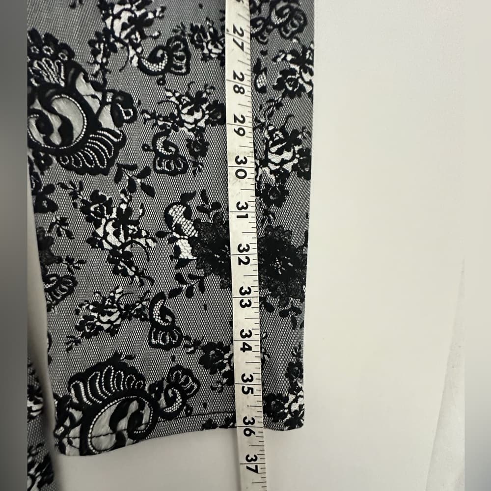 Jen7 7 for All Mankind Lace Noir Print Mid-Rise Ankle Skinny Jeans Floral Size 4 - Thumbnail 11