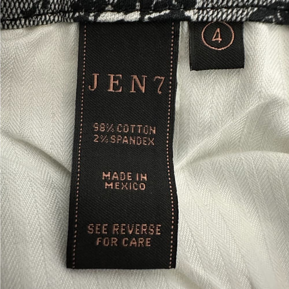 Jen7 7 for All Mankind Lace Noir Print Mid-Rise Ankle Skinny Jeans Floral Size 4 - Thumbnail 6