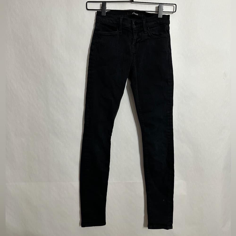 J Brand Super Skinny Seriously Black Jeans Denim Size 24 Mid Rise Basics - Thumbnail 3