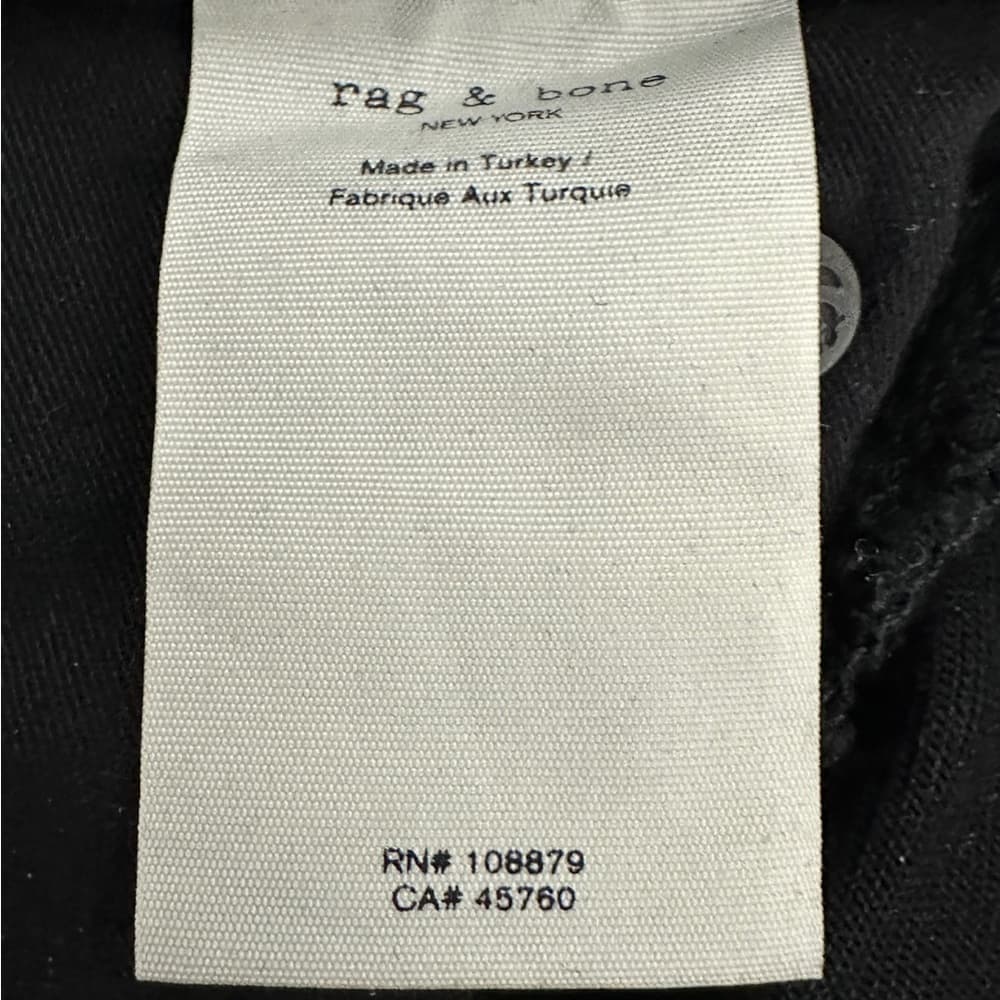 rag & bone Black Mid-Rise Ankle Skinny Jeans Jardine Cut Raw Hem Size 24 Denim - Thumbnail 9