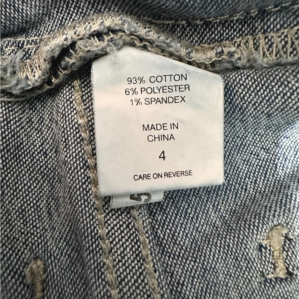 New York & Company Denim Ankle Leggings with Zipper Accent Pockets Size 4 - Thumbnail 7