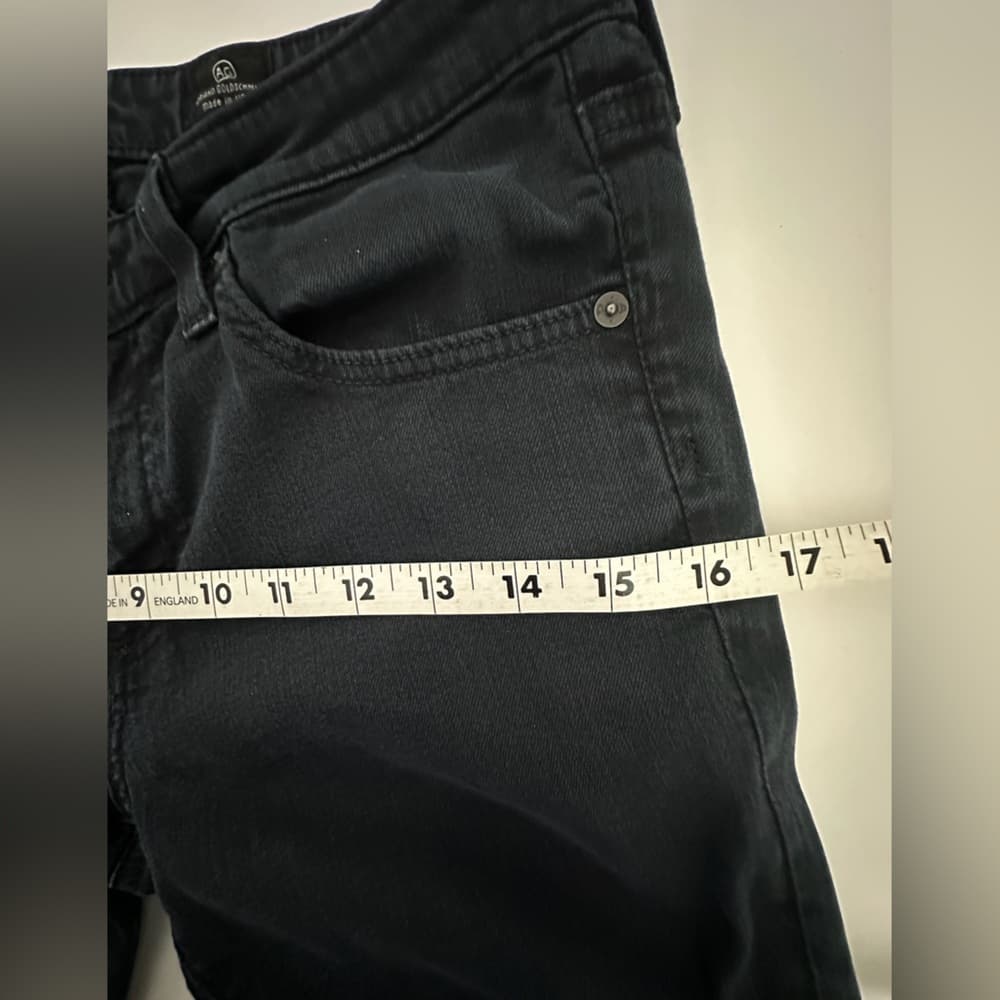AG Adriano Goldschmied The Stilt Skinny Jeans Black Fade Denim Size 29R Minimal - Thumbnail 13