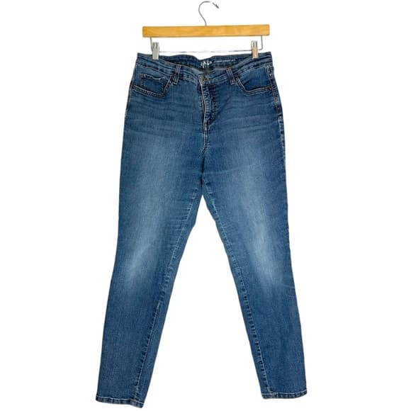 Style & Co Studded Sides Denim Jeans Curvy Skinny Leg Blue Size 12 - Thumbnail 10