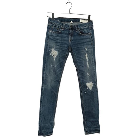 RAG & BONE JEAN Ripped Perry Skinny Jeans Distressed Denim Size 24 - Thumbnail 9