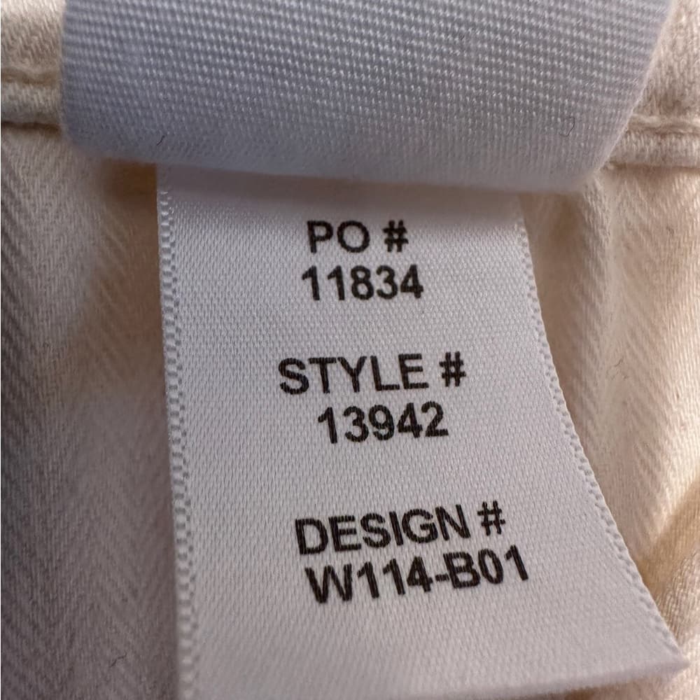 AYR X Anthropologie “The Skinny” Stretch Jeans - Beige Cream Denim Size 26 x 28 - Thumbnail 6
