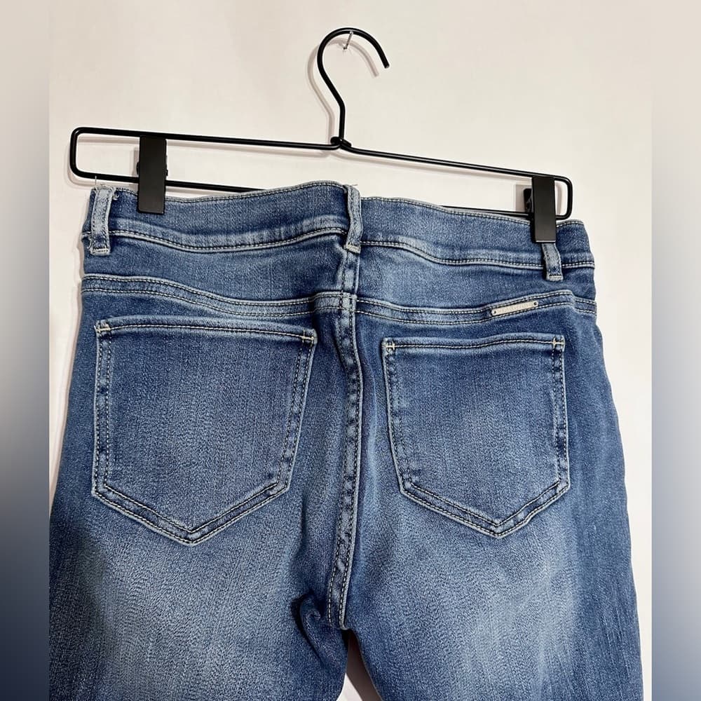 New York & Company Denim Ankle Leggings with Zipper Accent Pockets Size 4 - Thumbnail 4