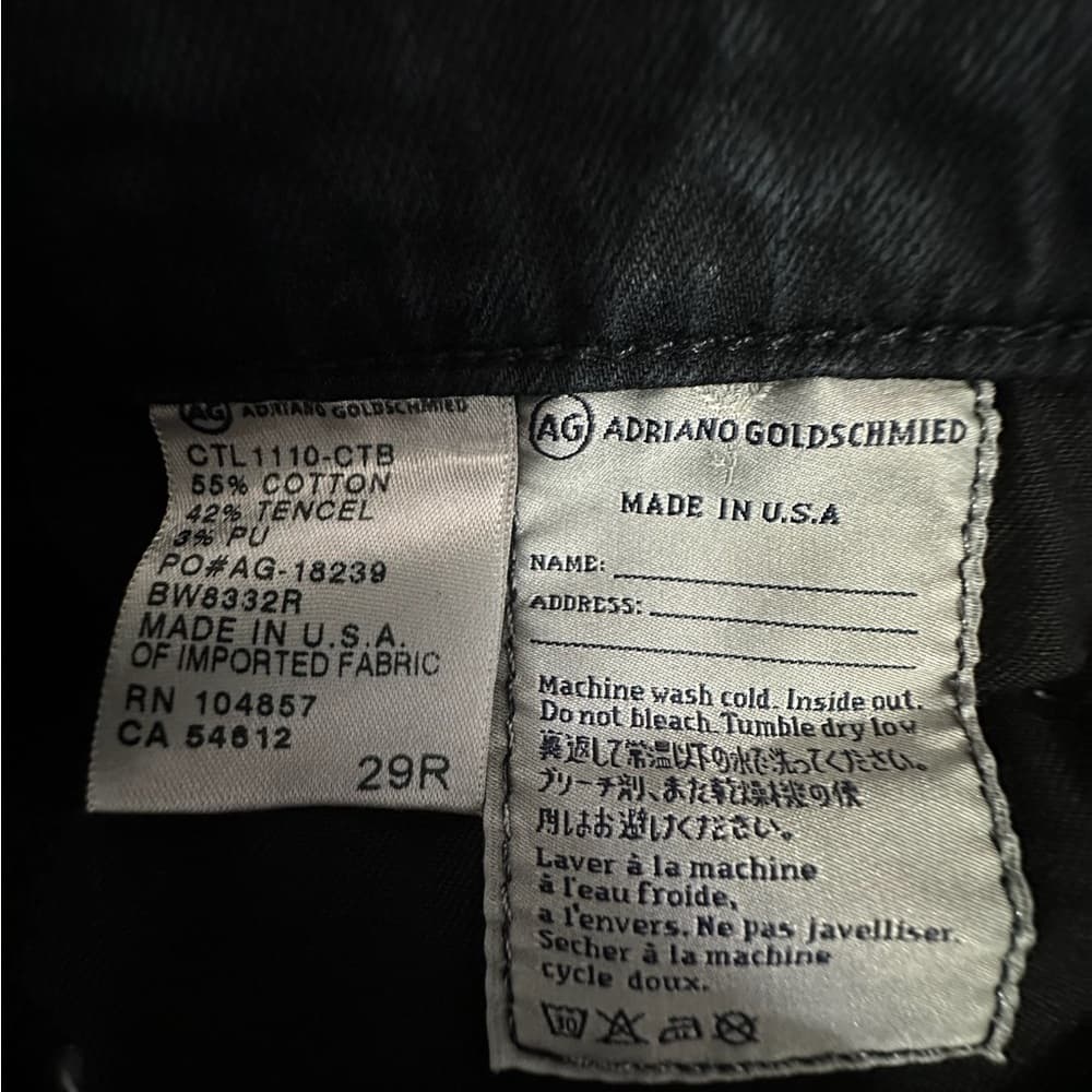 AG Adriano Goldschmied The Stilt Skinny Jeans Black Fade Denim Size 29R Minimal - Thumbnail 10