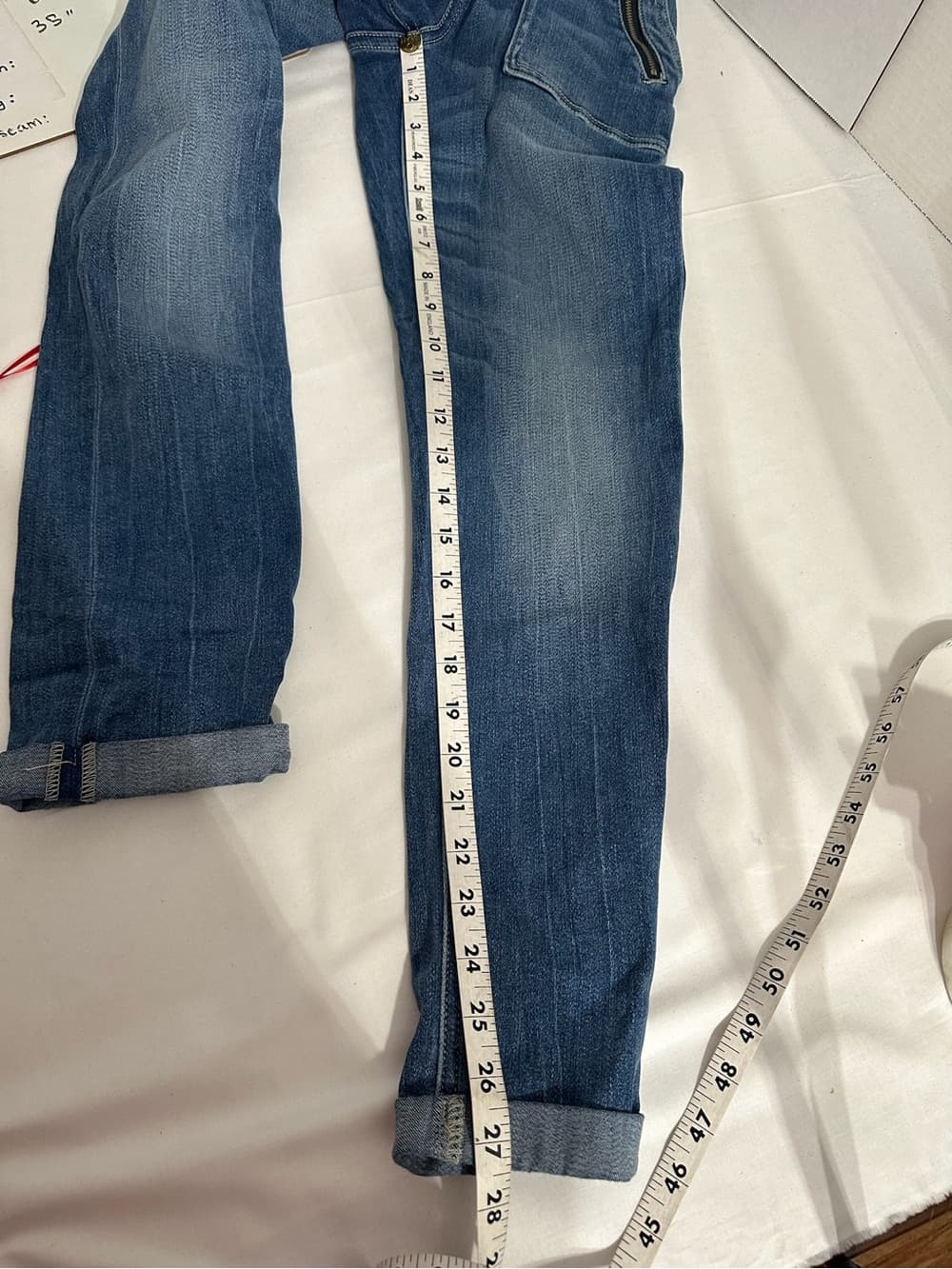 New York & Company Denim Ankle Leggings with Zipper Accent Pockets Size 4 - Thumbnail 14
