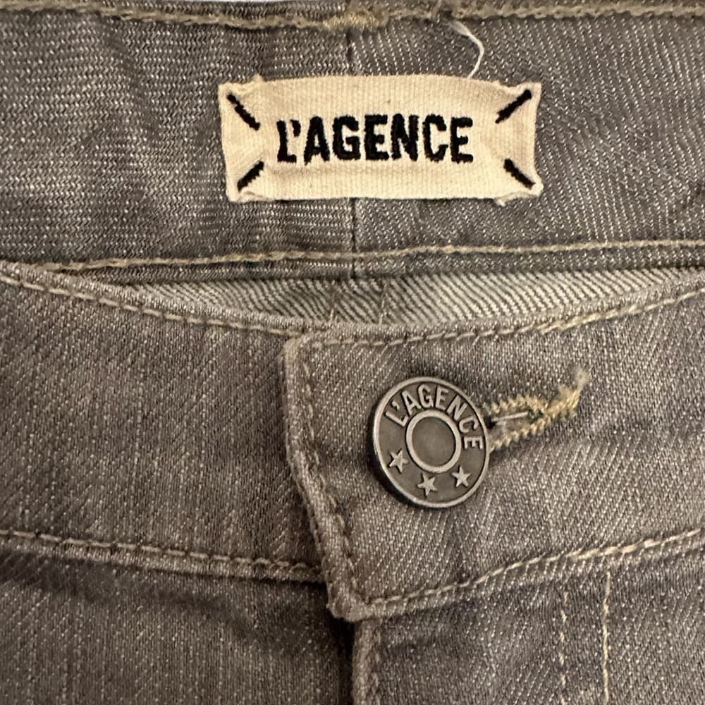 L’AGENCE Skinny Utility Jean Gray with Knee Stitching Sample Model Size 27 Denim - Thumbnail 5
