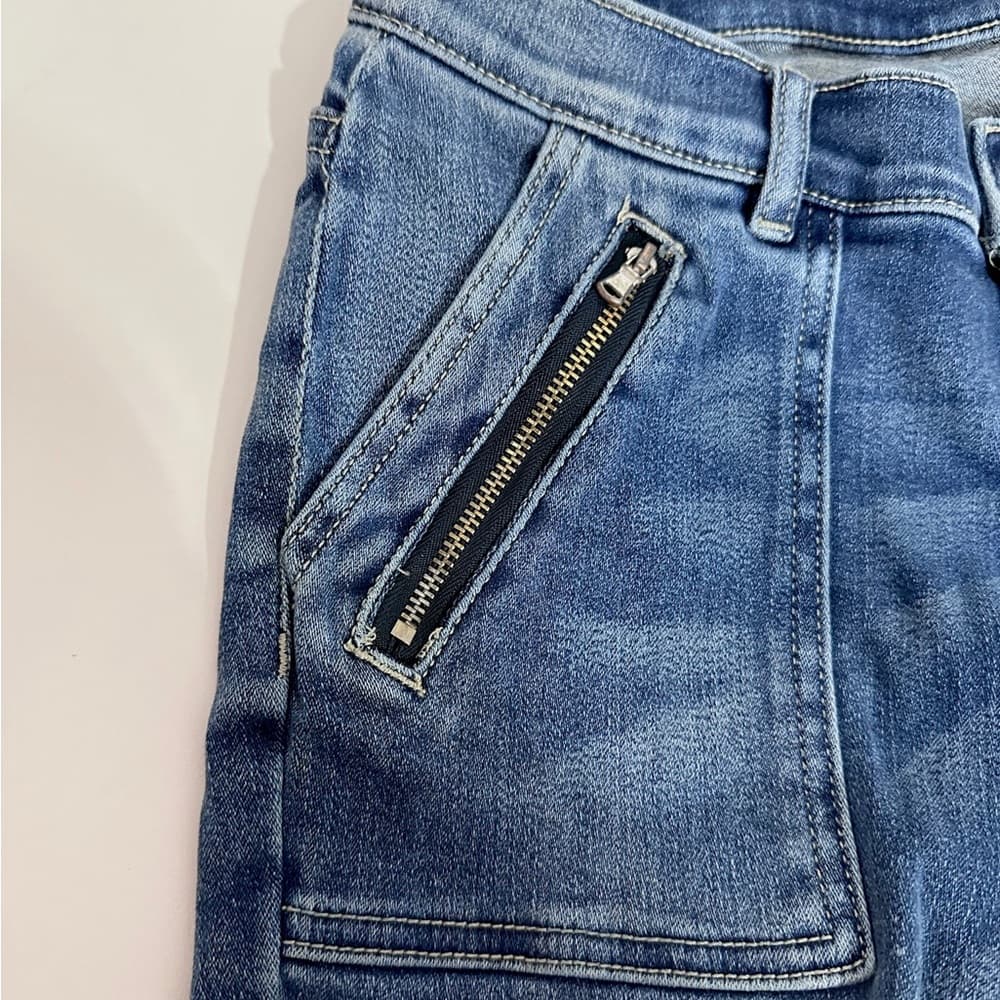 New York & Company Denim Ankle Leggings with Zipper Accent Pockets Size 4 - Thumbnail 6