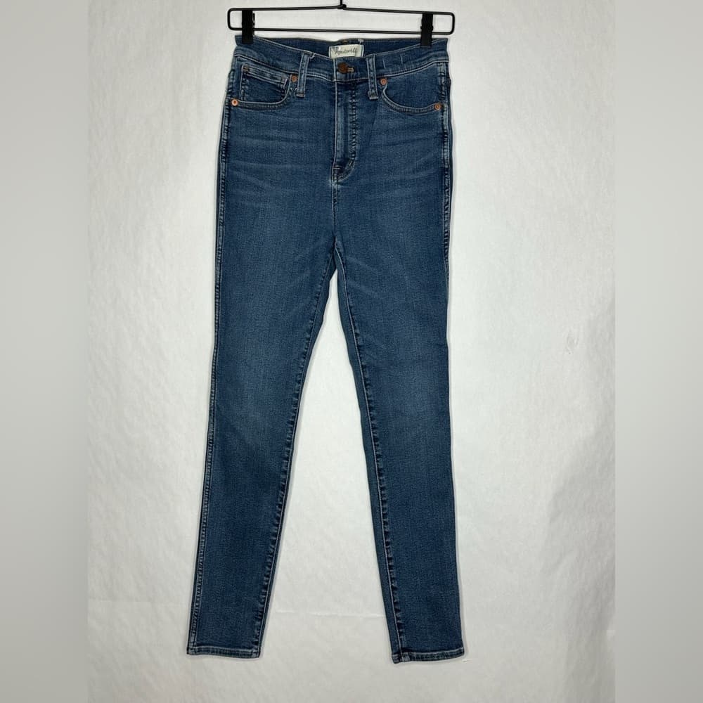 Madewell 10” High Rise Skinny Jeans Size 27 Classic Blue Wash - Thumbnail 3