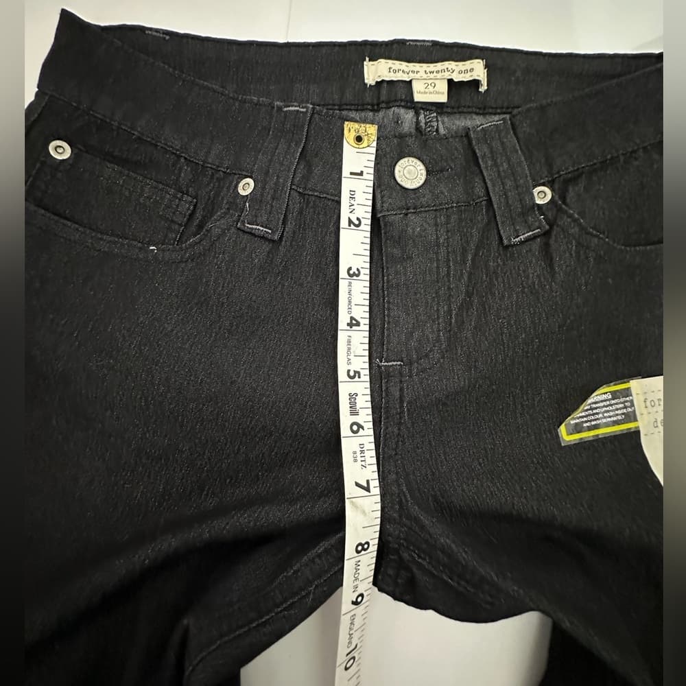 NWT Forever 21 Dark Wash Denim Jeans Skinny Fit Size 29 Y2K Stretch Zip Fly - Thumbnail 6