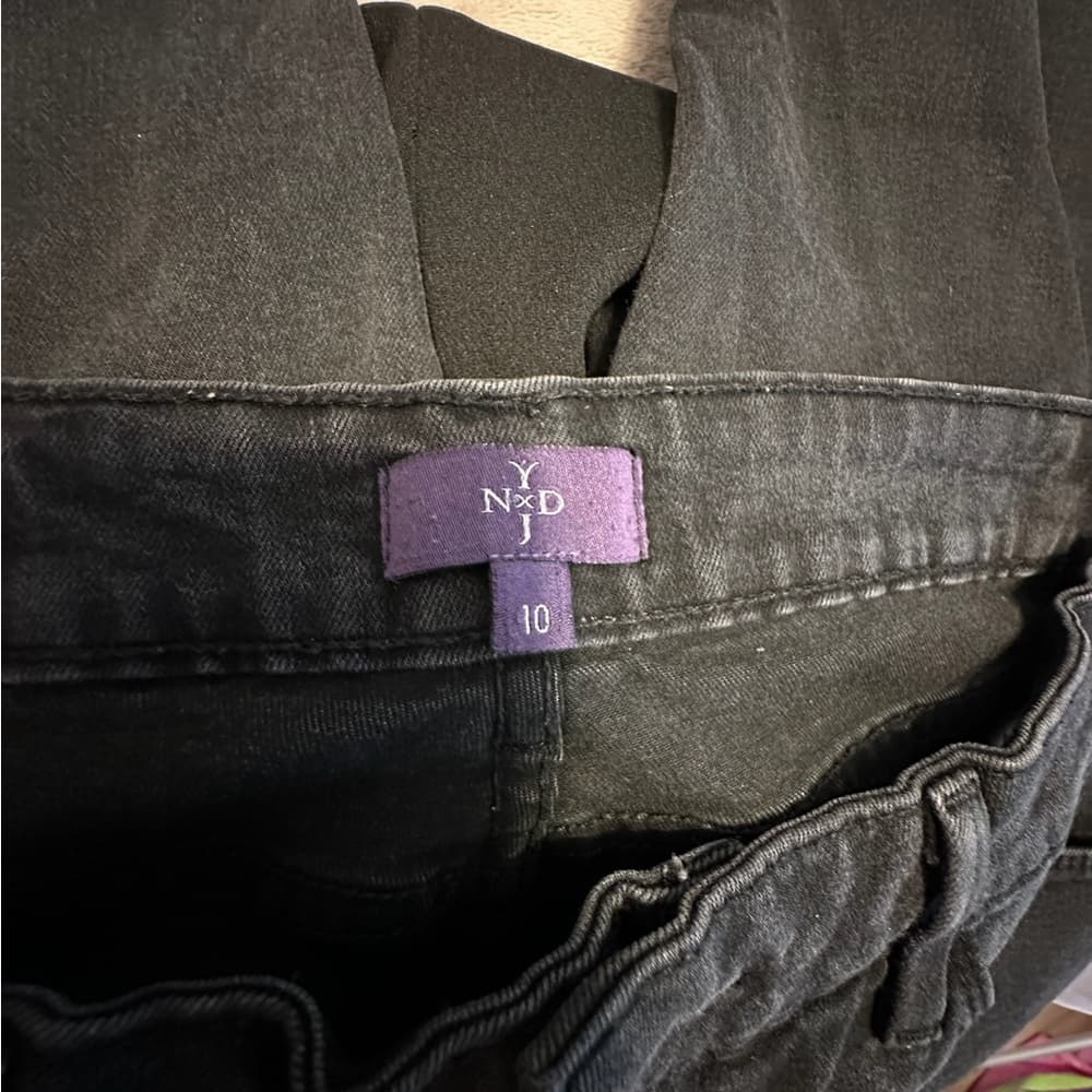 NYDJ Marilyn Straight Women's Jeans in Black Size 10 SEE NOTES - Thumbnail 8