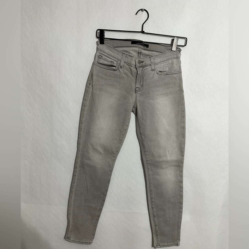 J Brand Grey Skinny Fit Denim Jeans Women’s Size 25 Preppy Coastal Neutral Gray