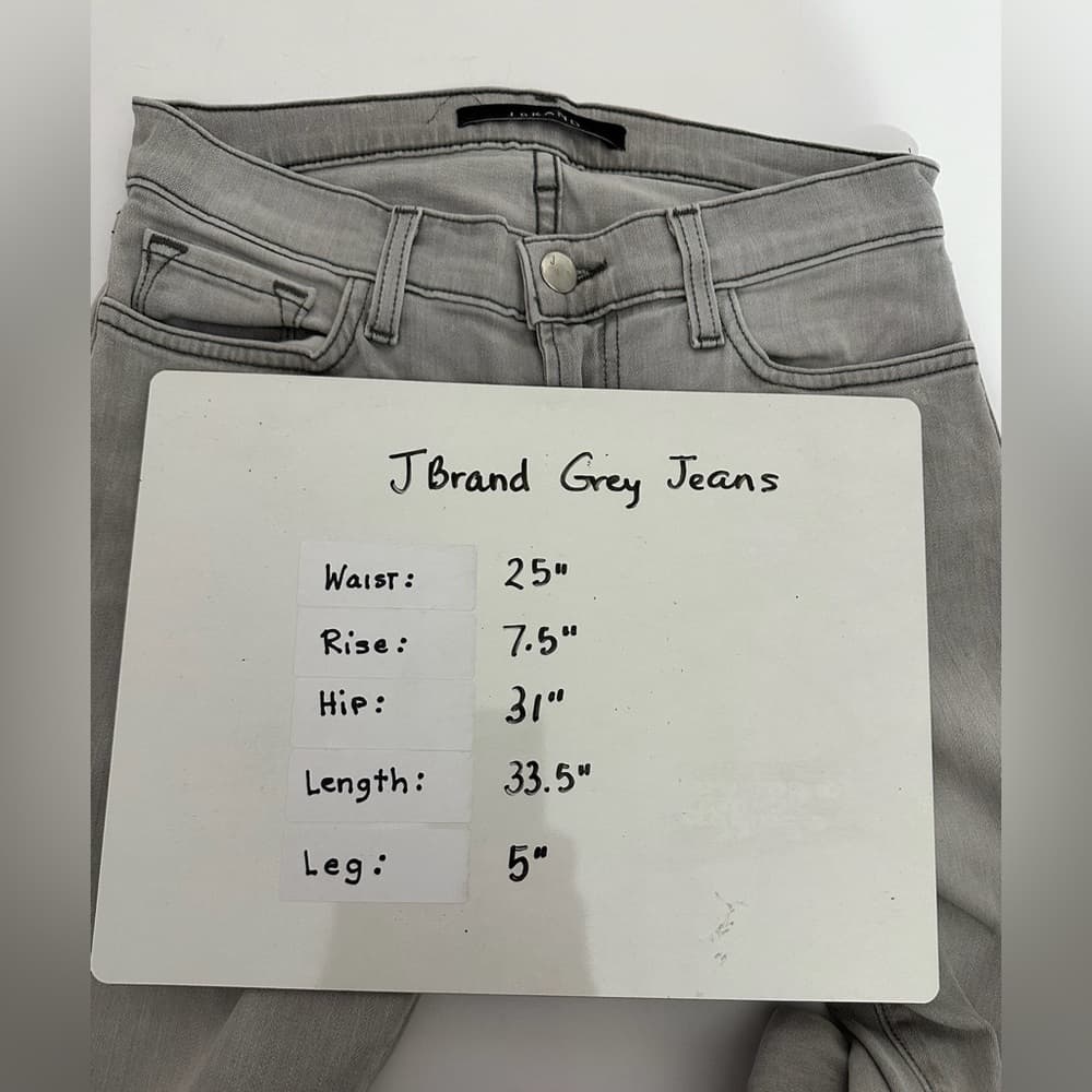 J Brand Grey Skinny Fit Denim Jeans Women’s Size 25 Preppy Coastal Neutral Gray - Thumbnail 12