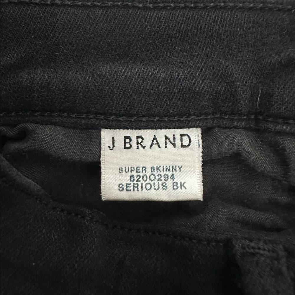J Brand Super Skinny Seriously Black Jeans Denim Size 24 Mid Rise Basics - Thumbnail 6