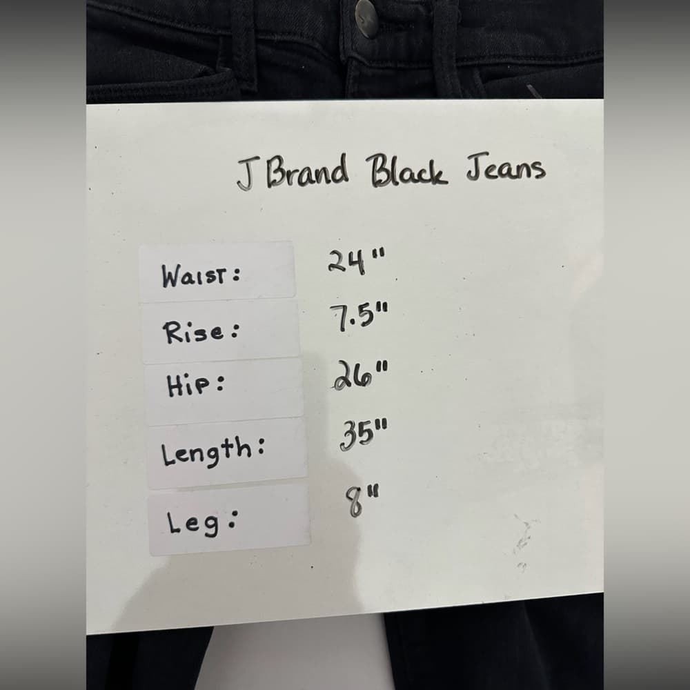 J Brand Super Skinny Seriously Black Jeans Denim Size 24 Mid Rise Basics - Thumbnail 15