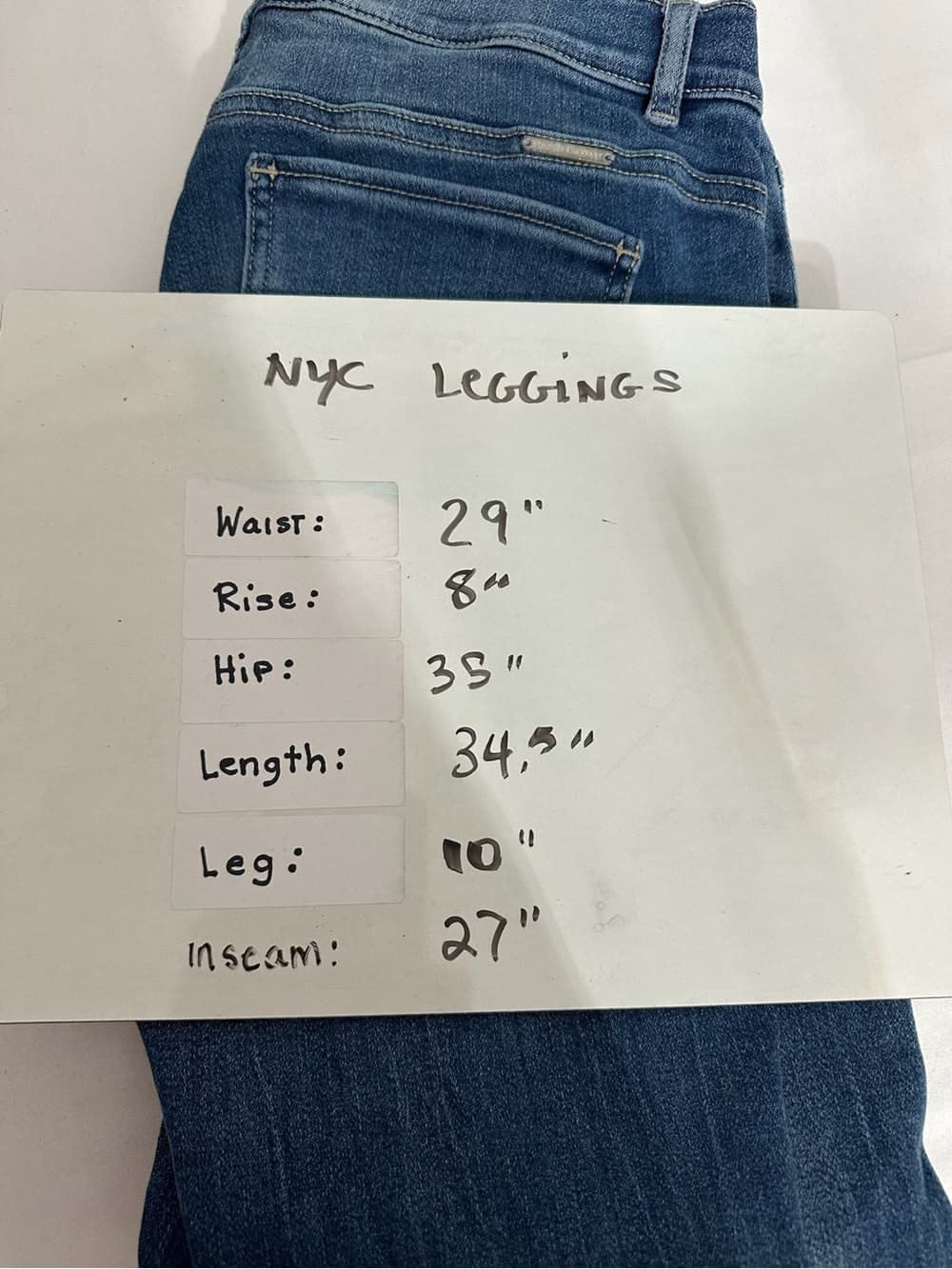 New York & Company Denim Ankle Leggings with Zipper Accent Pockets Size 4 - Thumbnail 15