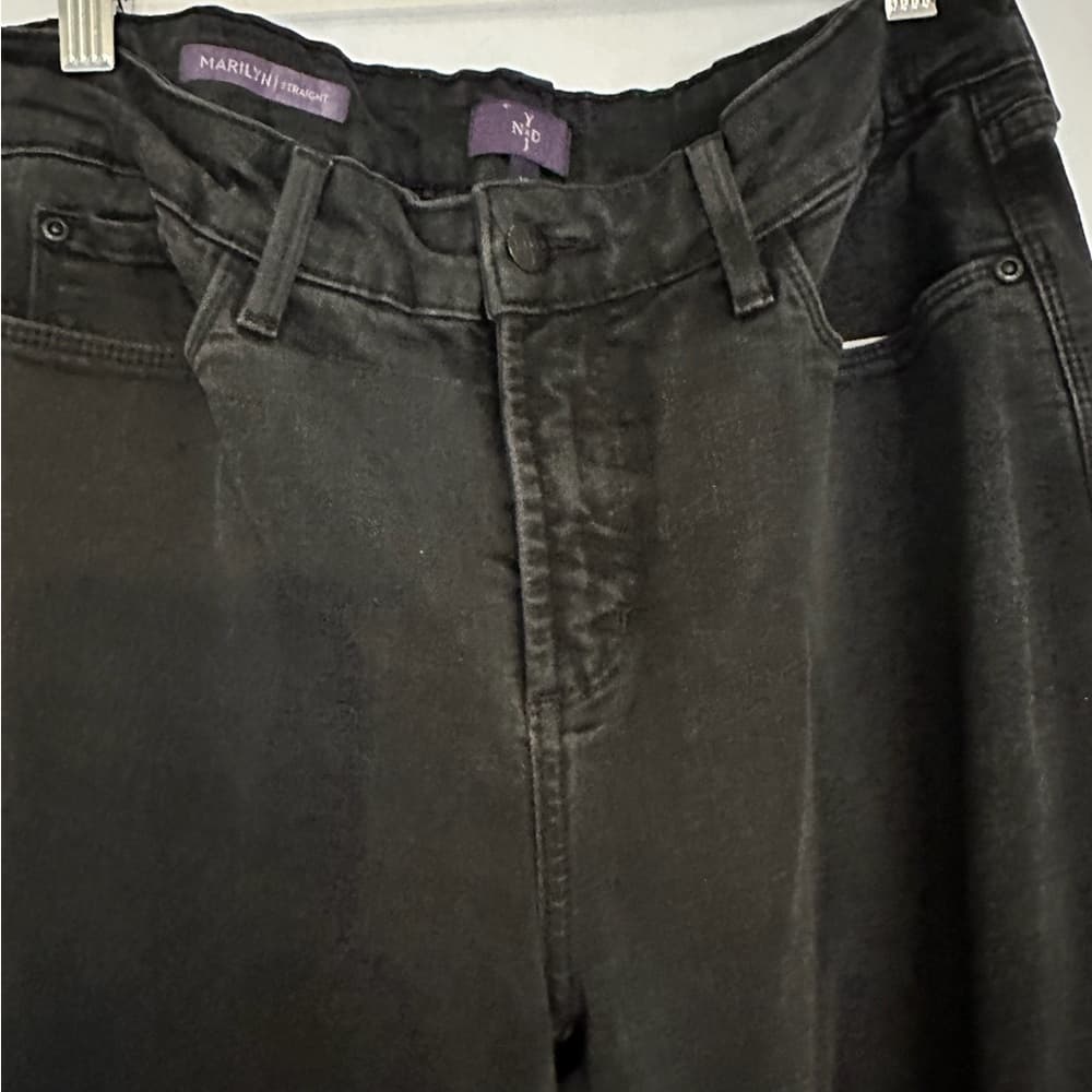 NYDJ Marilyn Straight Women's Jeans in Black Size 10 SEE NOTES - Thumbnail 5