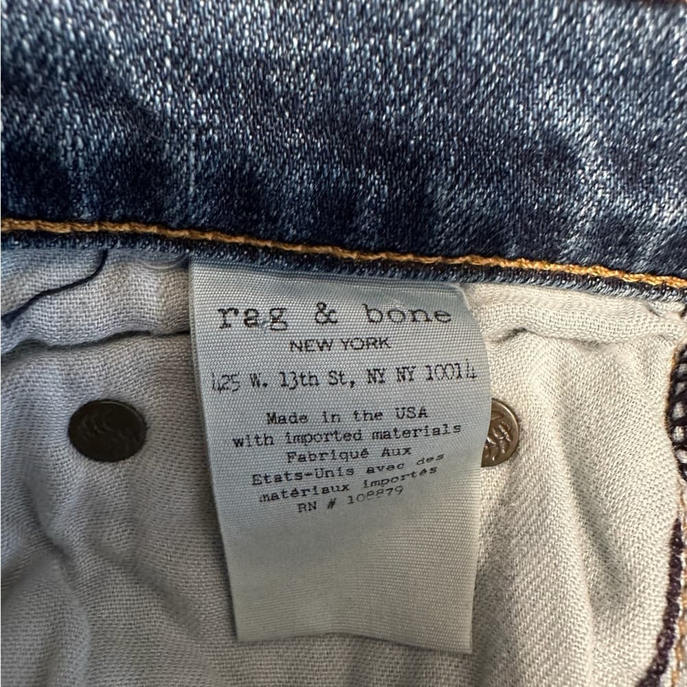 RAG & BONE JEAN Ripped Perry Skinny Jeans Distressed Denim Size 24 - Thumbnail 7