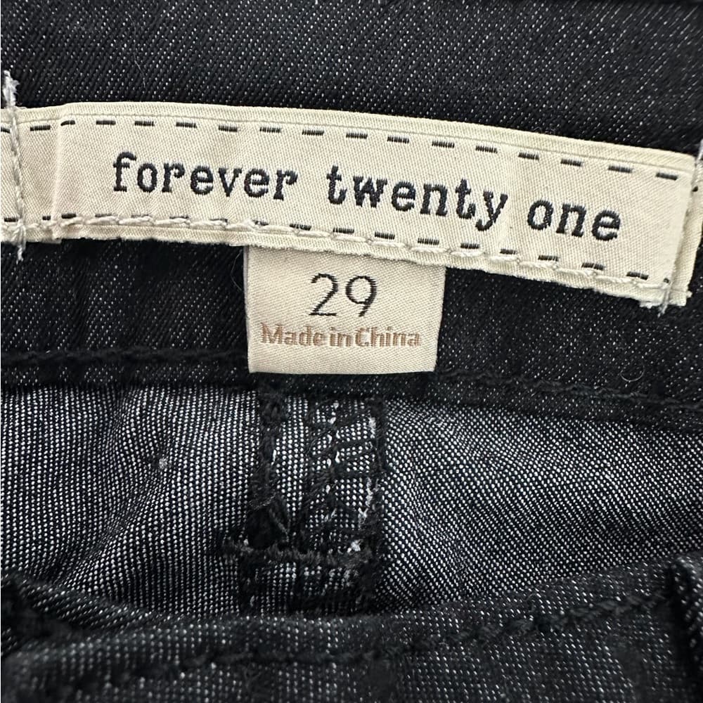 NWT Forever 21 Dark Wash Denim Jeans Skinny Fit Size 29 Y2K Stretch Zip Fly - Thumbnail 11