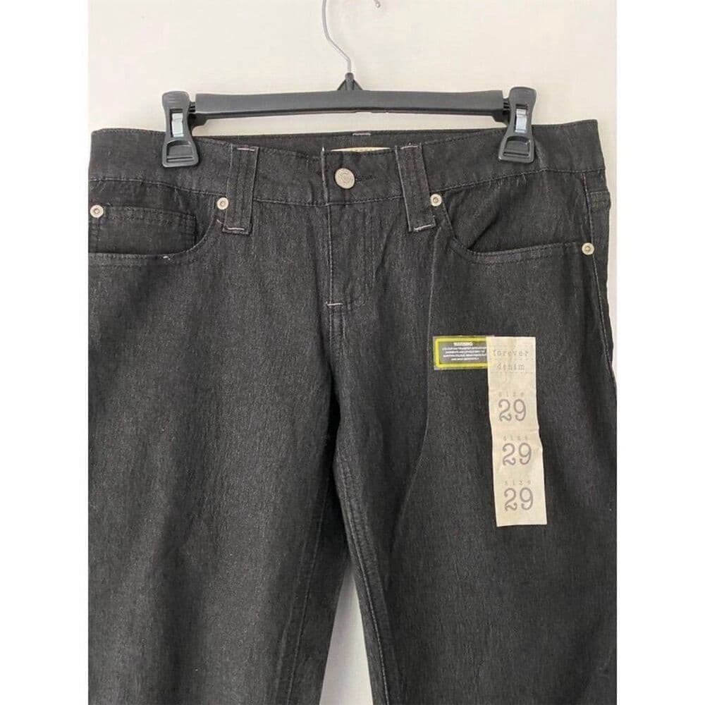 NWT Forever 21 Dark Wash Denim Jeans Skinny Fit Size 29 Y2K Stretch Zip Fly - Thumbnail 4