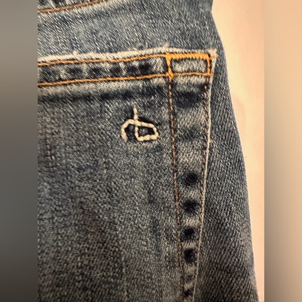 RAG & BONE JEAN Ripped Perry Skinny Jeans Distressed Denim Size 24