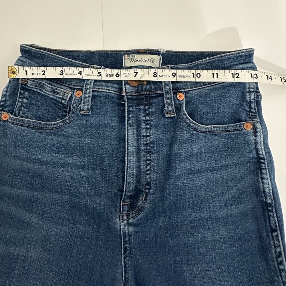 Madewell 10” High Rise Skinny Jeans Size 27 Classic Blue Wash - Thumbnail 9