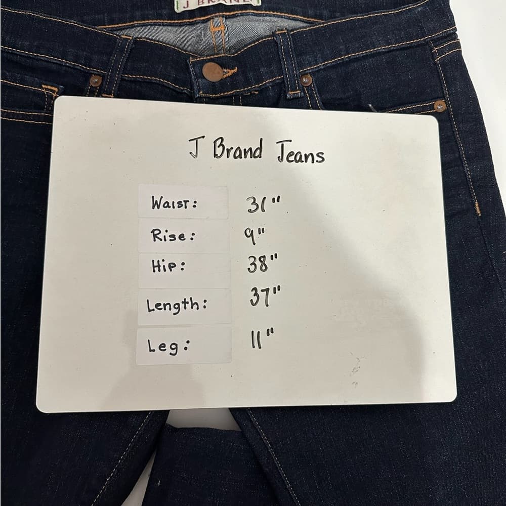J Brand Skinny Leg Jeans Dark Wash Women’s Size 31 Classic Stretch Denim - Thumbnail 14