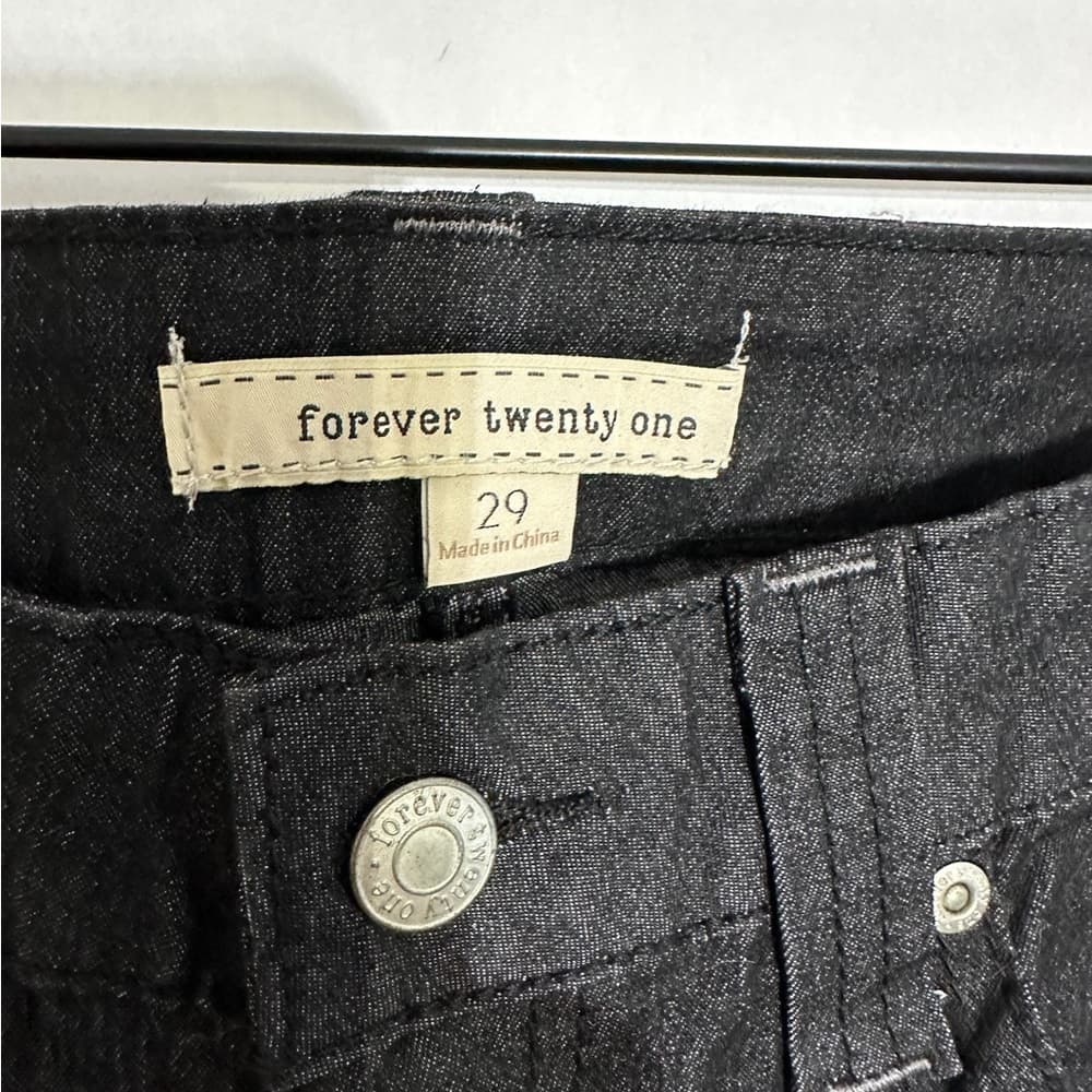 NWT Forever 21 Dark Wash Denim Jeans Skinny Fit Size 29 Y2K Stretch Zip Fly - Thumbnail 12